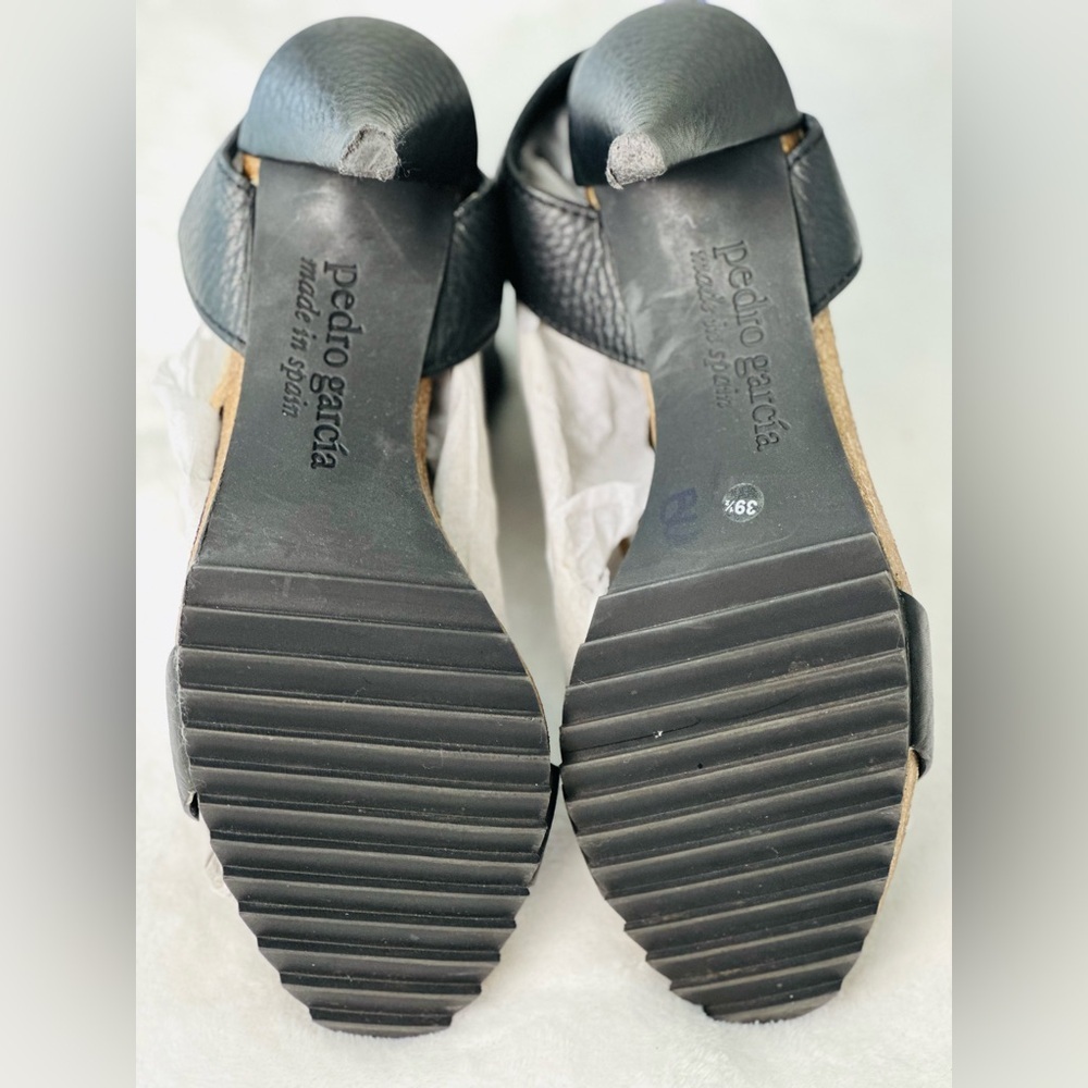 Pedro Garcia Open-Toe Ankle Strap Leather Heeled Sandal Size 39.5 or US 9.5 - Picture 6 of 11